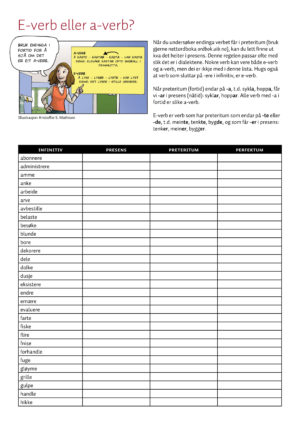 E Verb Eller A Verb Skjema