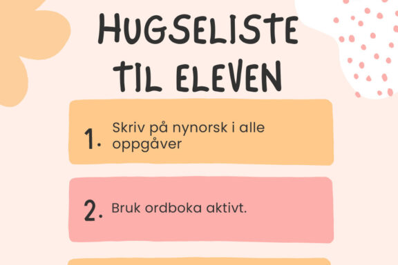Hugseliste til eleven