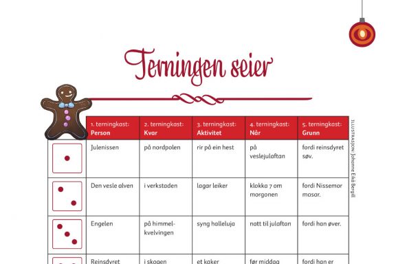 Kalender terningen seier