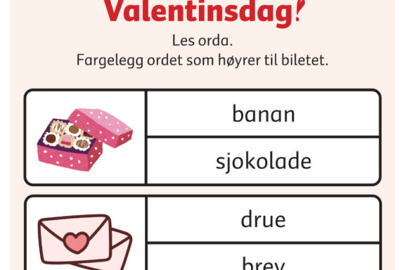 Valentinsdagsarbeidsark