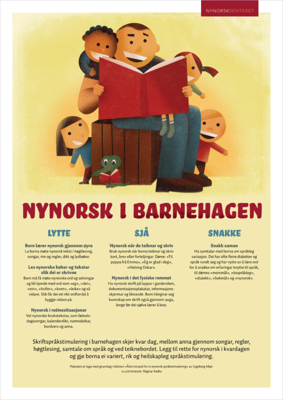 Plakat Nynorsk i barnehagen 2022