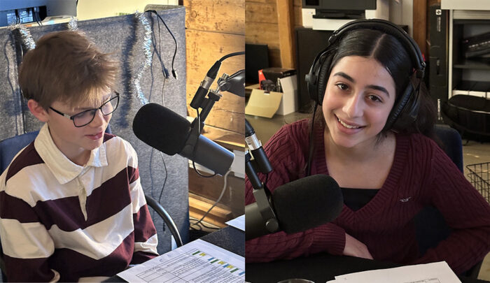 Avdeling T kollasj med gut og jente som les inn komprimert til nettside