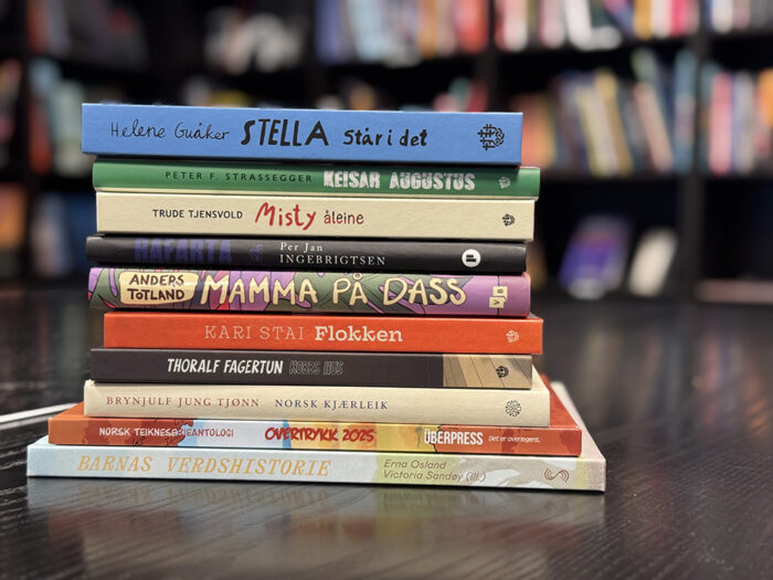 Stabel med Tid for ti bøkene komprimert til nettside